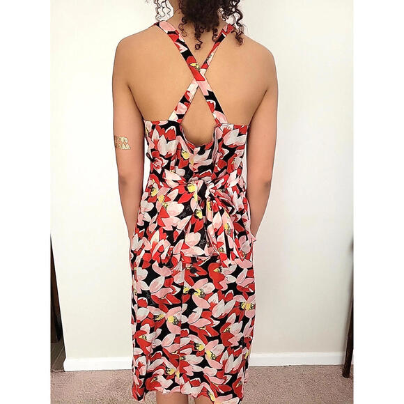 SONIA RYKIEL Floral Sleeveless Dress with pockets size T 42 France - Picture 5 of 9